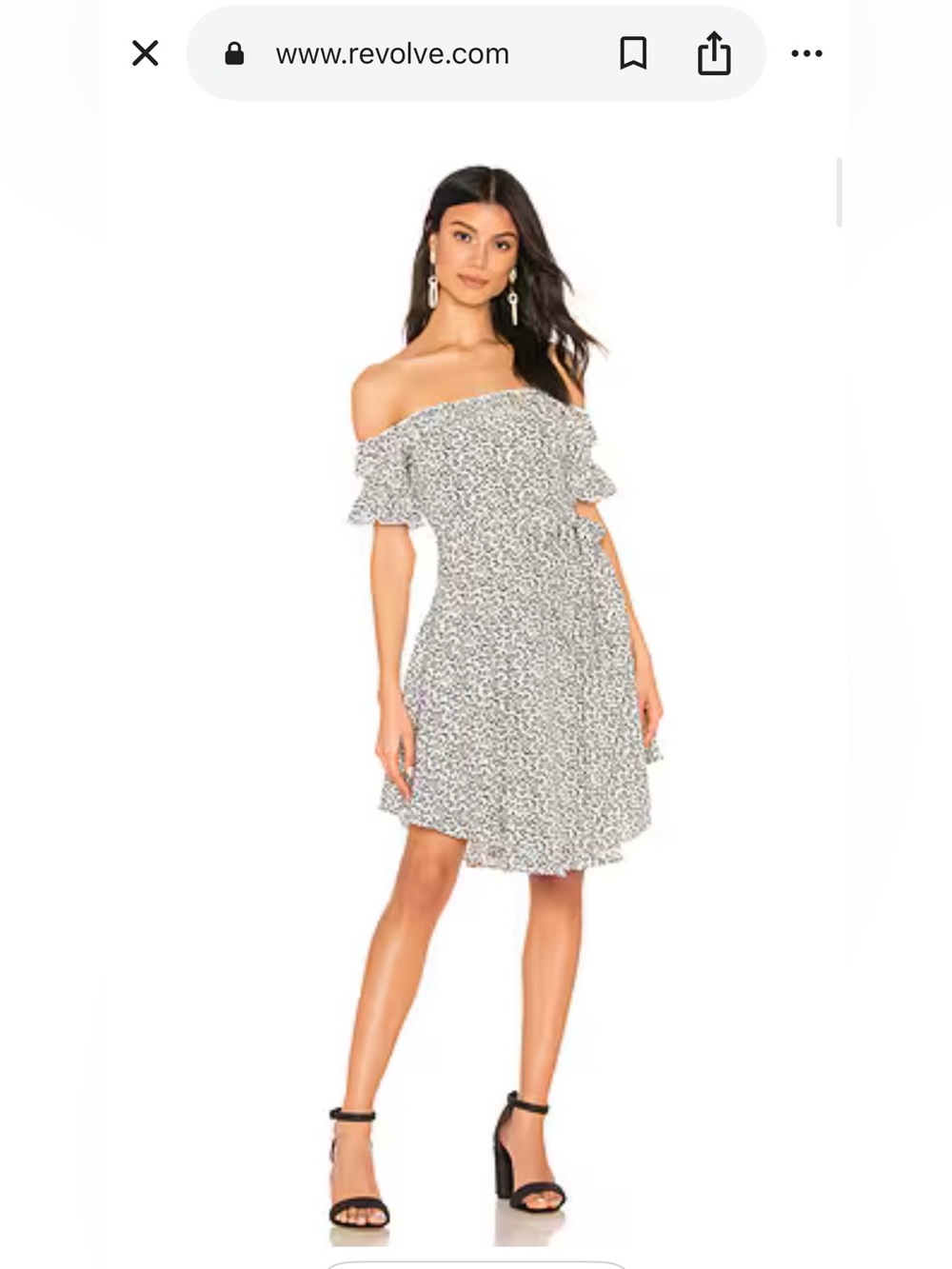 REVOLVE Tularosa Ciao Bella White and Black Floral Ruffle Dress